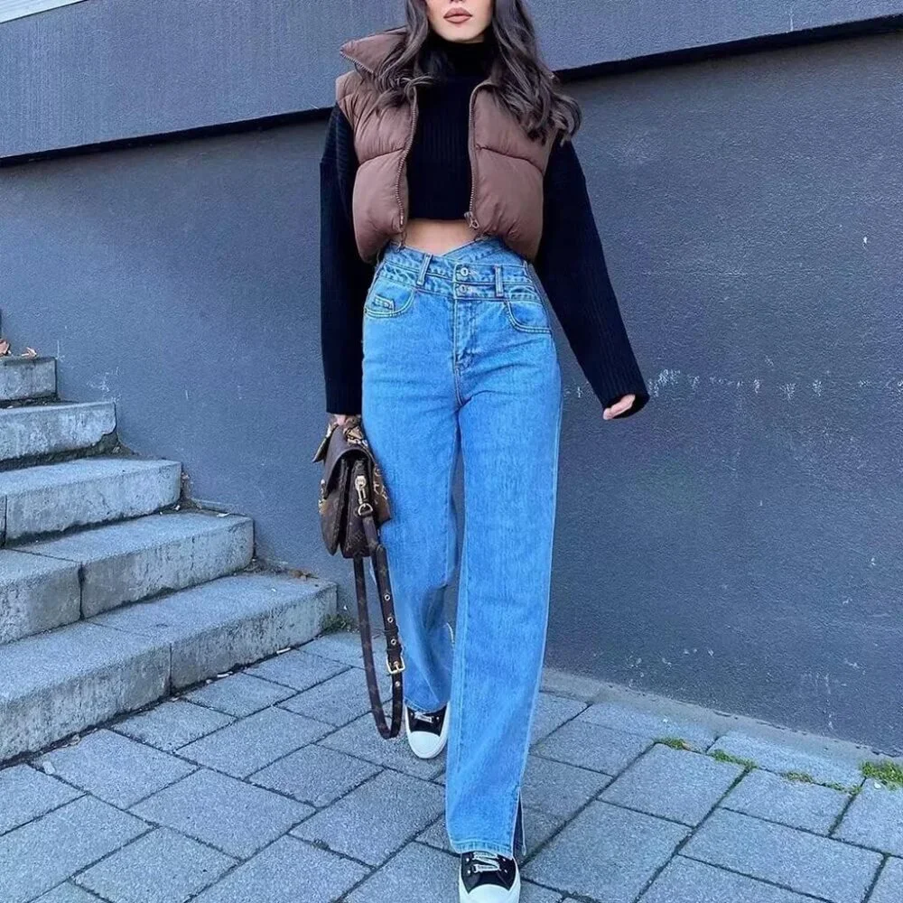 Women's Winter Crop Vest Lightweight Sleeveless Warm Outerwear Puffer Vest Padde - Picture 3 of 7